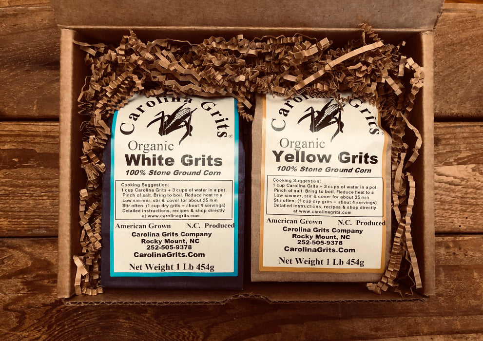 Gift Box! - Organic Grits Split Pack (1 White + 1 Yellow) - Out of stock
