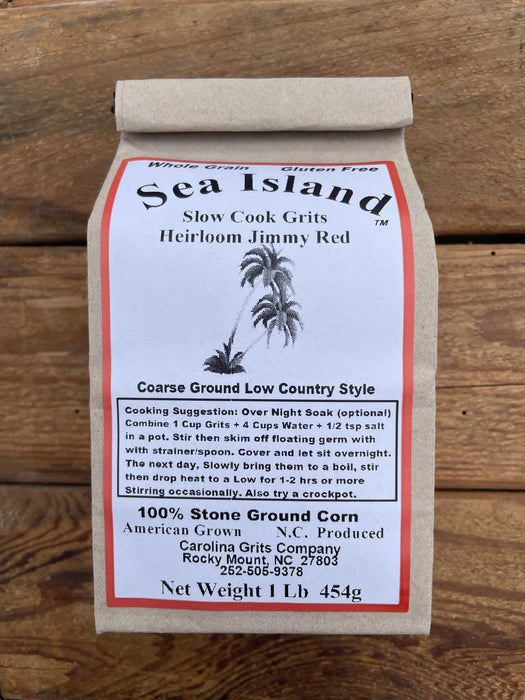 Heirloom Jimmy Red Grits - Coarse Ground - Sea Island (16oz) - very low stock